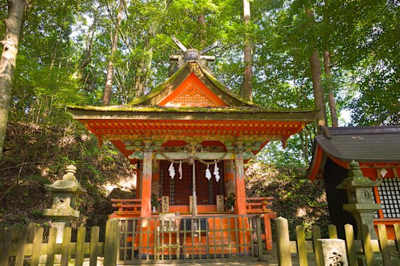 The Takahara Kumano Jinja Shrine on the Kii Peninsula, Japan.