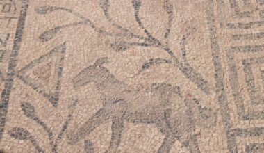 5th-century Greek inscribed mosaic discovered at Urfa Castle