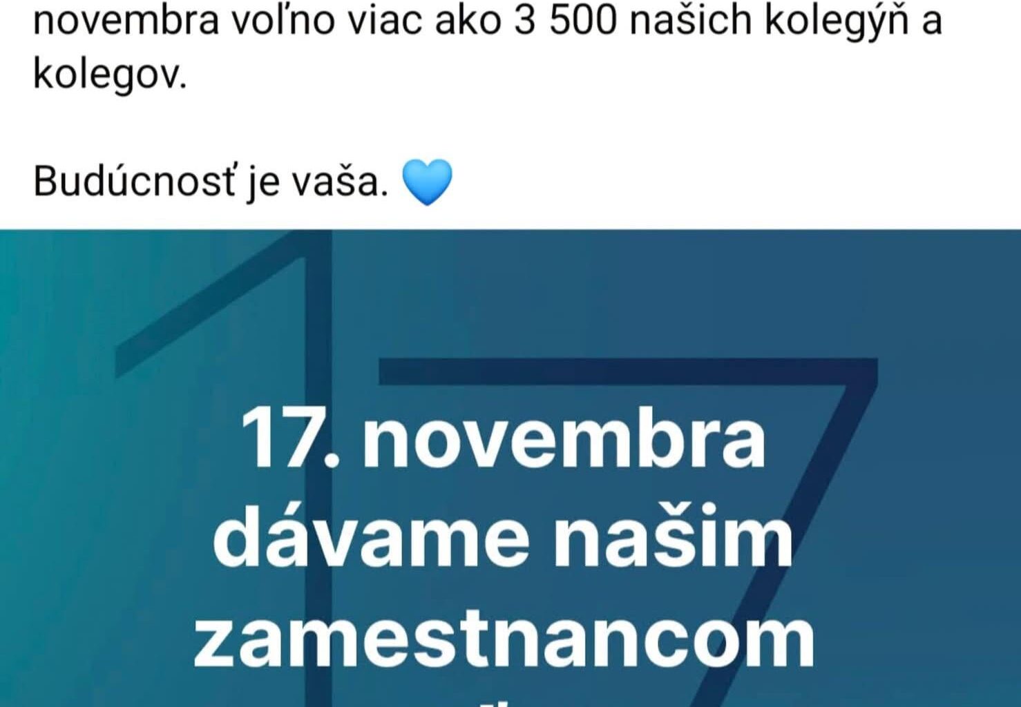 🇸🇰 Slovenská sporiteľňa udeľuje voľno na 17.11.2025