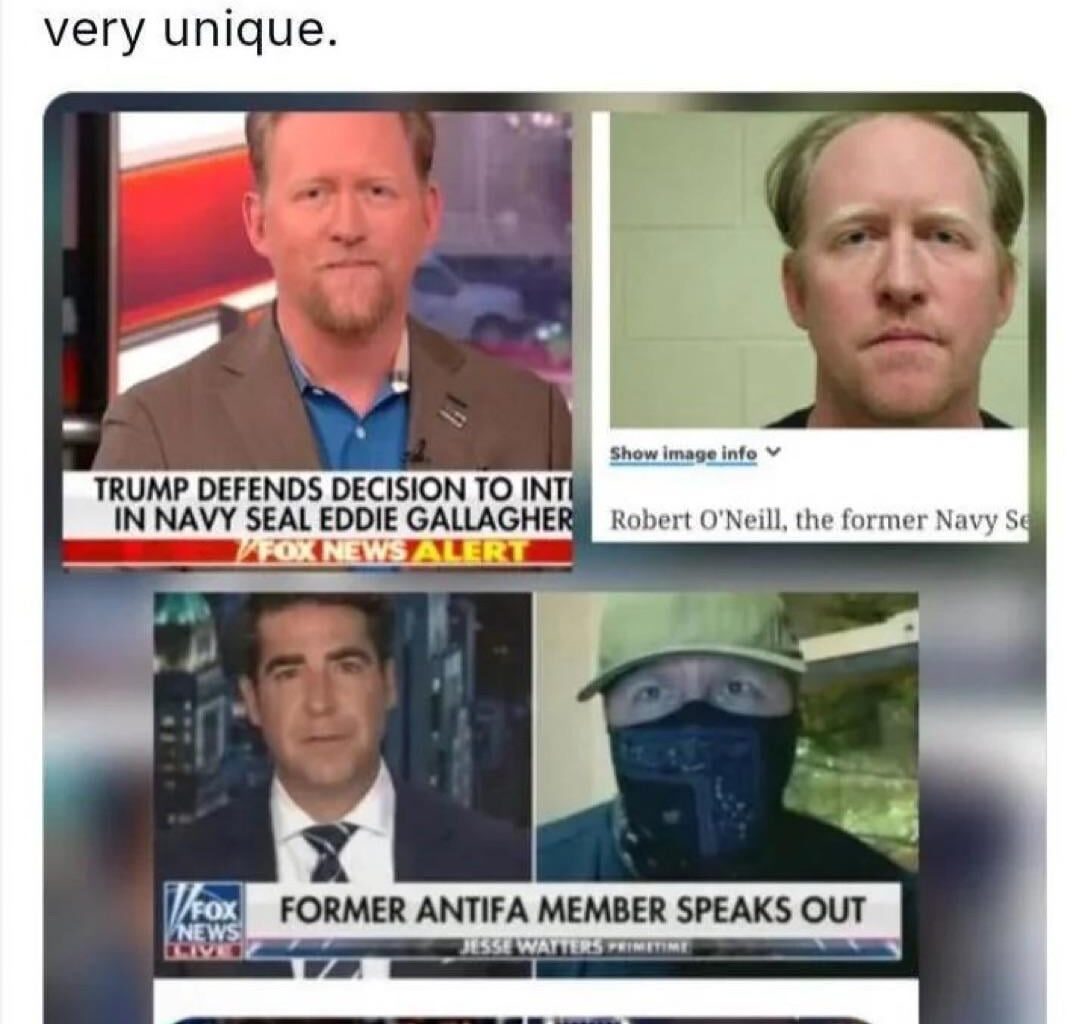 Jesse Watters keeps using the same guy for every story…one week he’s “former Antifa,” next week “Mexican Mafia informant.” At this point, Fox News has its own Marvel Cinematic Universe, starring one confused MAGAT extra. 🎬🤡