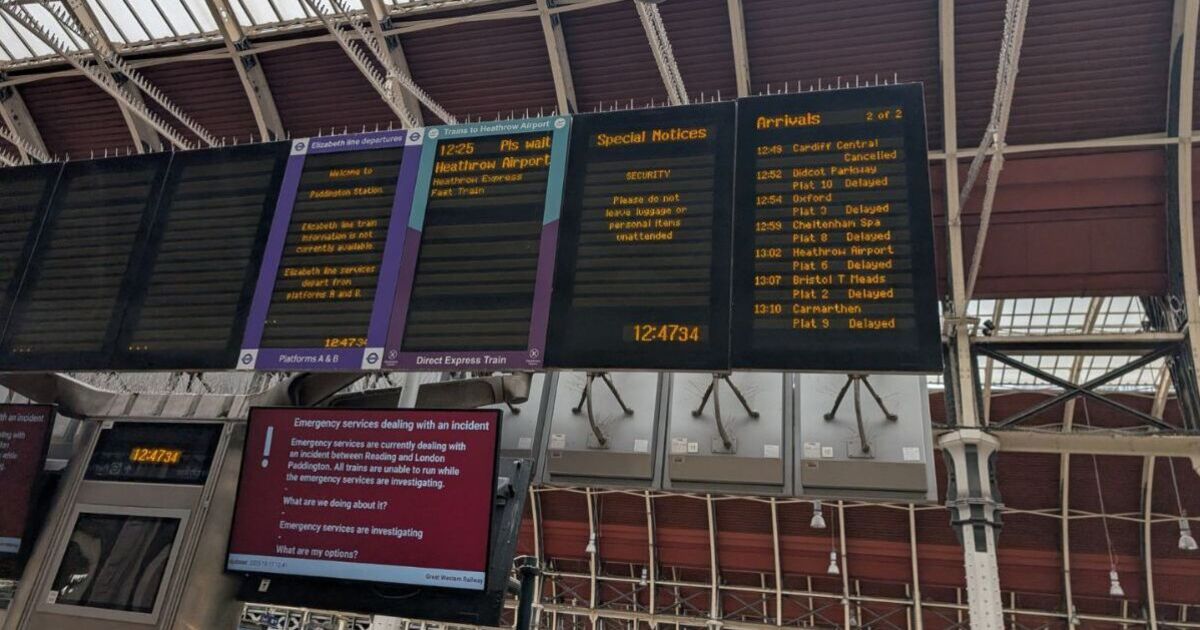 Paddington travel chaos LIVE: Severe delays on Elizabeth line after death on tracks | UK | News
