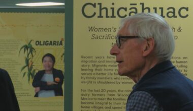 Gov. Evers tours new UWEC history exhibit highlighting the families migrant workers leave behind | News