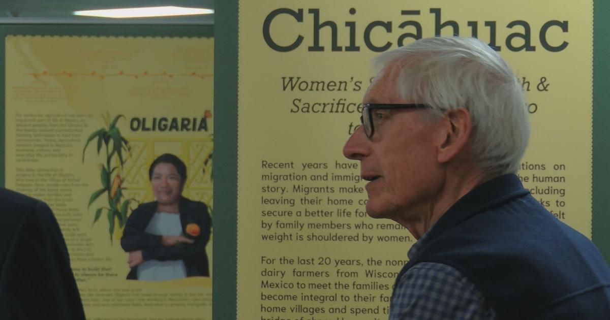 Gov. Evers tours new UWEC history exhibit highlighting the families migrant workers leave behind | News