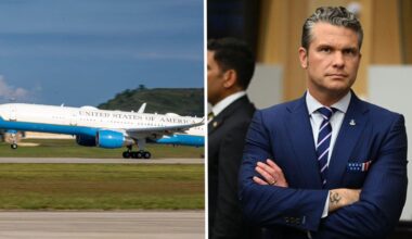 Pete Hegseth's Flight Diverts Due to Cracked Windshield