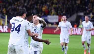 Union SG-Inter di Champions League risultato: 0-4, gol di Pio Esposito dopo Dumfries, Lautaro e Calhanoglu