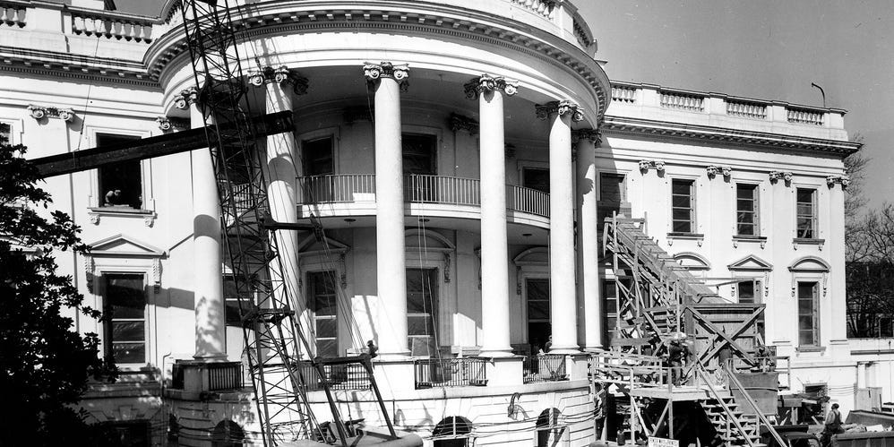 Vintage White House Renovation Photos Show Last Major Upgrade in 1950s