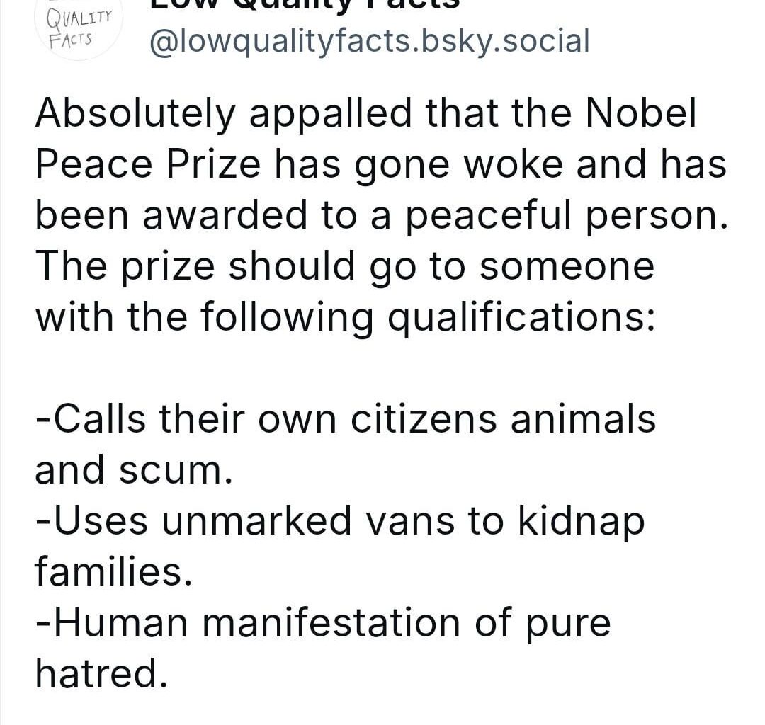 Peace has gone woke.