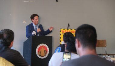Protesters and residents confront D.A. Hochman at East L.A. town hall on crime and immigration