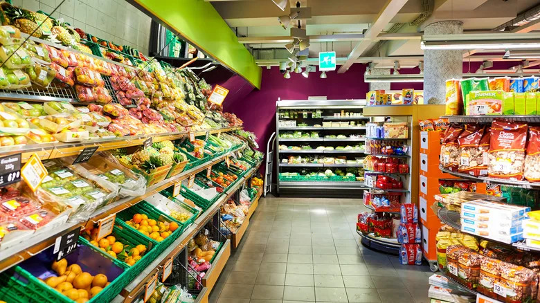 Interior of a Migros supermarket