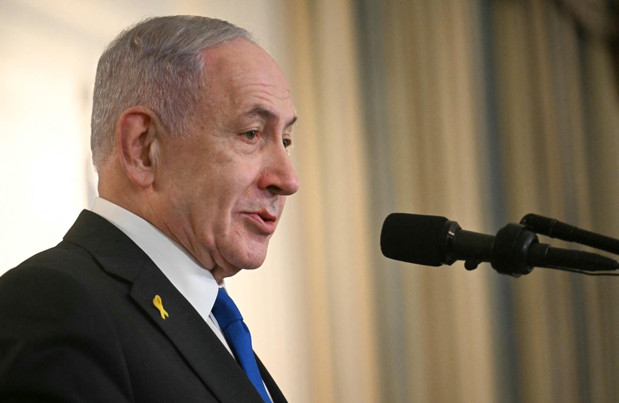 Le Premier ministre israélien Benjamin Netanyahu lors d’une conférence de presse à la Maison-Blanche, Washington DC, le 29 septembre 2025.