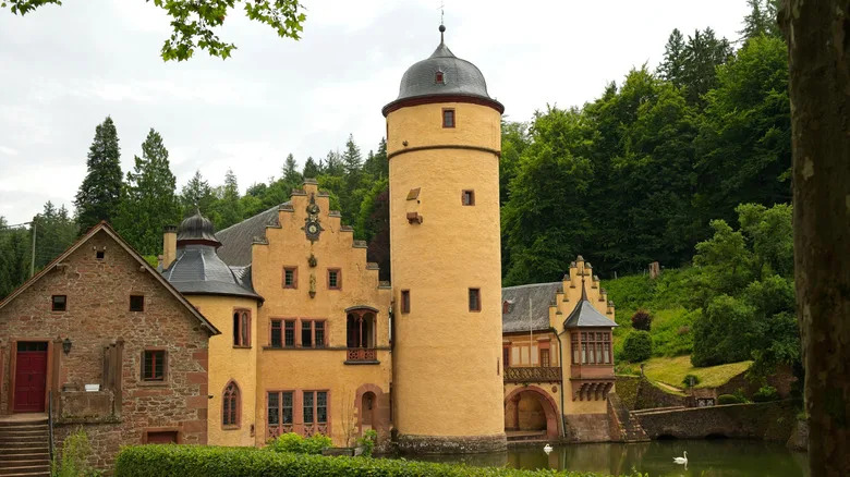 Mespelbrunn Castle surrounded by a forest