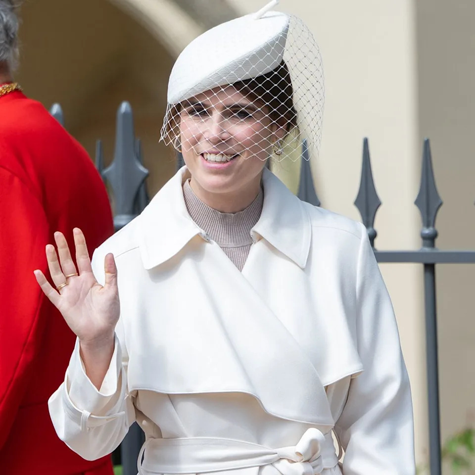  WINDSOR, ENGLAND - APRIL 20: Princess Eugenie attends the Easter service at St George's Chapel on April 20, 2025 in Windsor, England. (Photo by Samir Hussein/WireImage). 