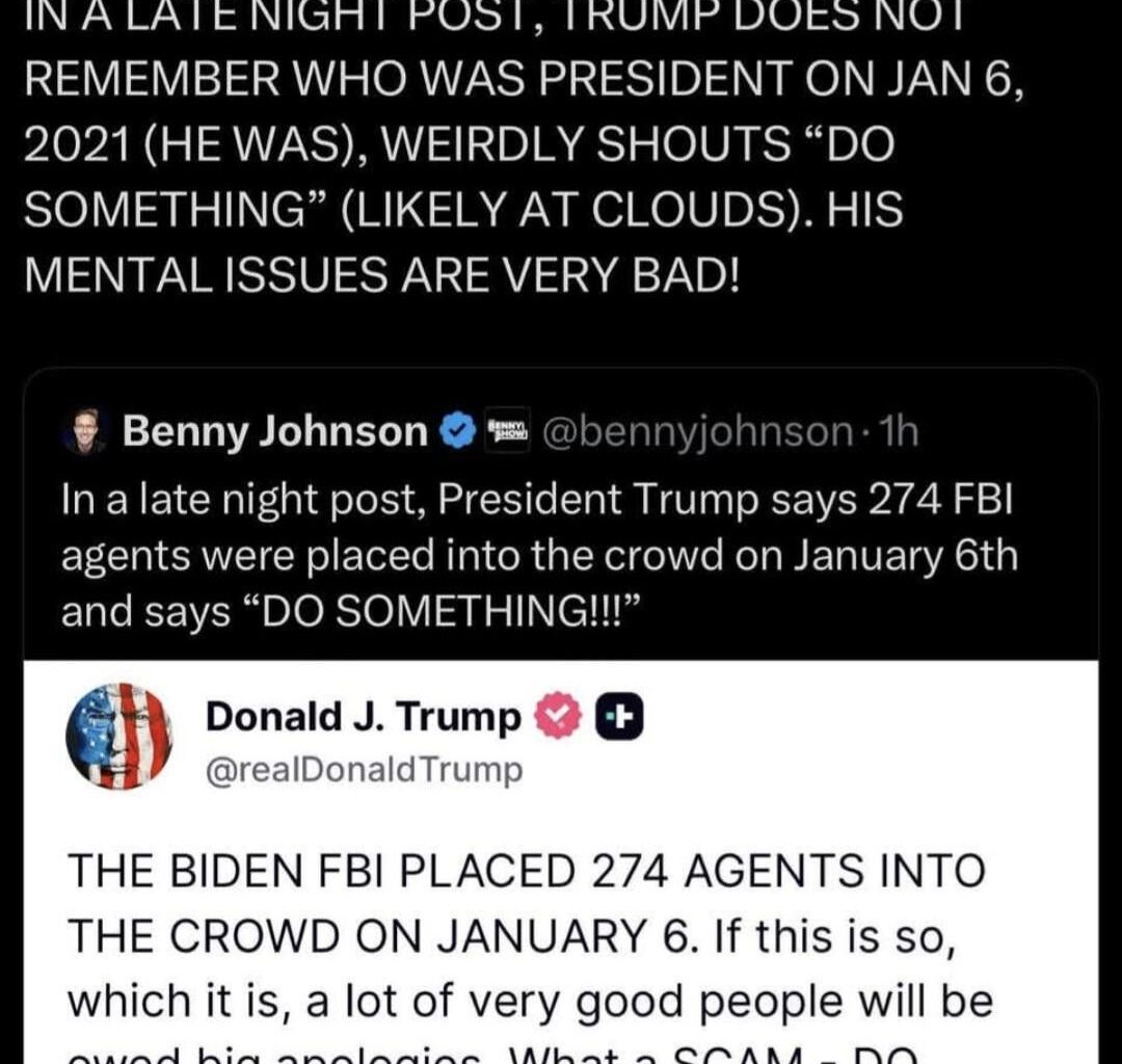 DJT once again making a laughing stock of himself.