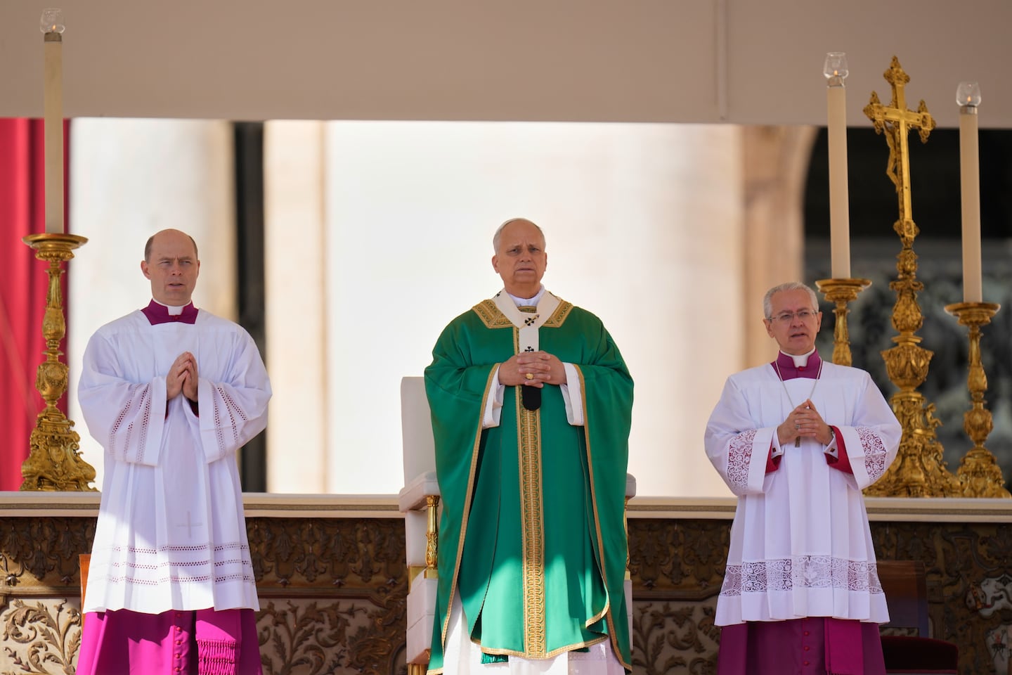 Pope Leo XIV presided over a Mass for participants in the jubilee of ordained people in St. Peter's Square at the Vatican on Thursday.