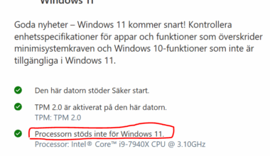 Godkänd men stöds inte?