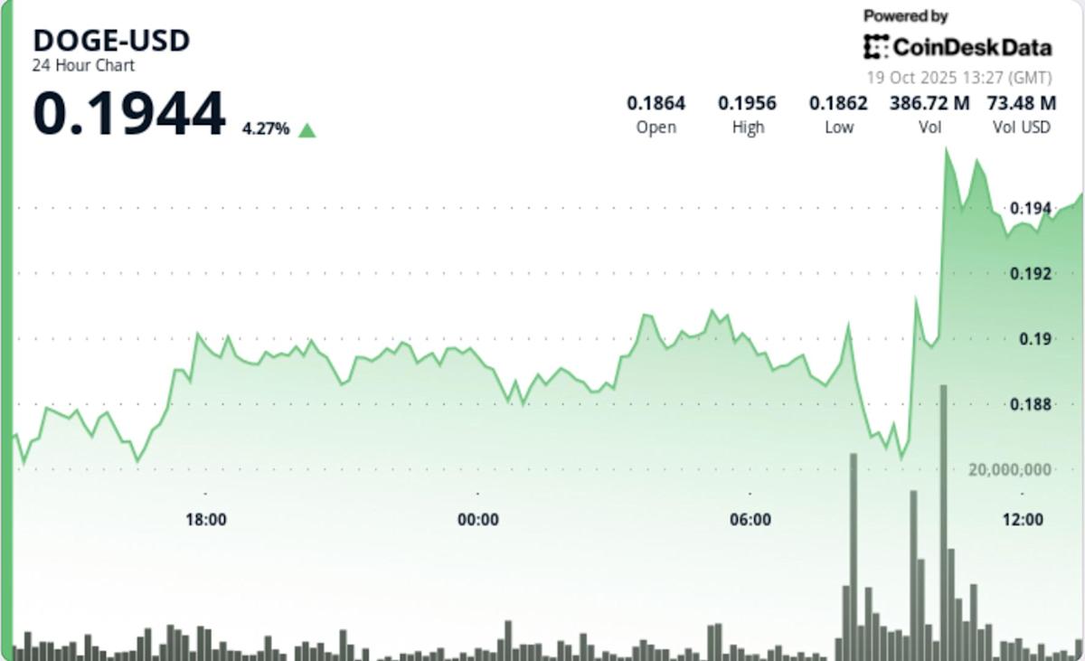 DOGE Holds $0.19 Base as 'Smart Money' Accumulates Ahead of Breakout Attempt