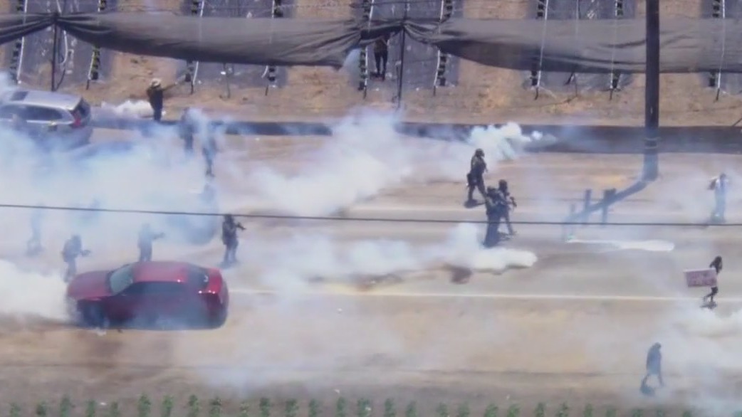 PREVIOUS COVERAGE: Federal agents tear gas protesters in Camarillo