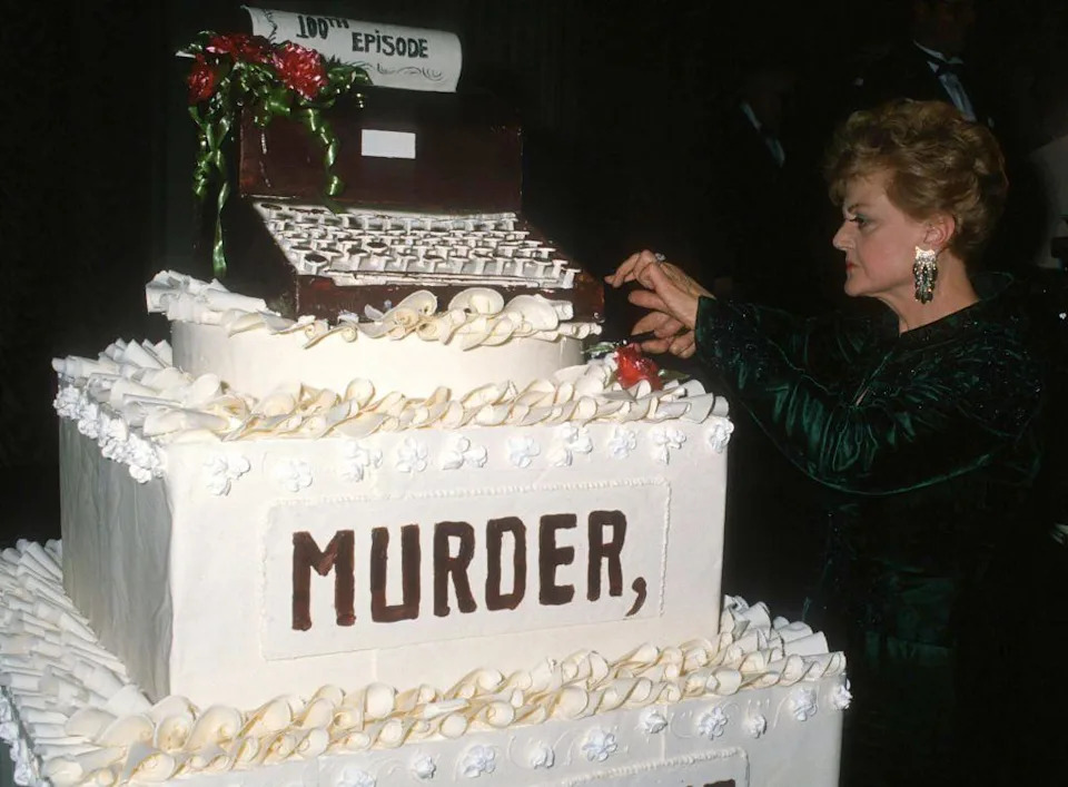 Angela Lansbury attends "Murder, She Wrote" 100th Episode Gala at the Bilmtore Hotel in Los Angeles, California on February 12, 1989. (Photo by Ron Galella/Ron Galella Collection via Getty Images)
