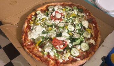 Kebab pizza