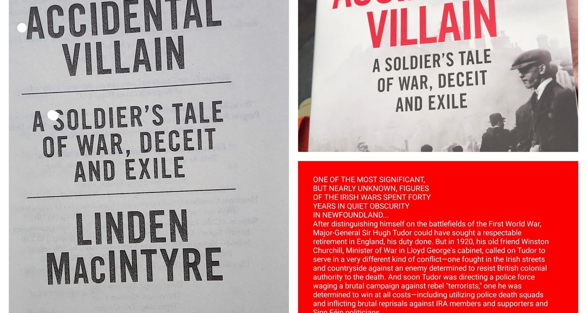 Went to my first book signing as an adult for the book An Accidental Villain by Linden MacIntyre.