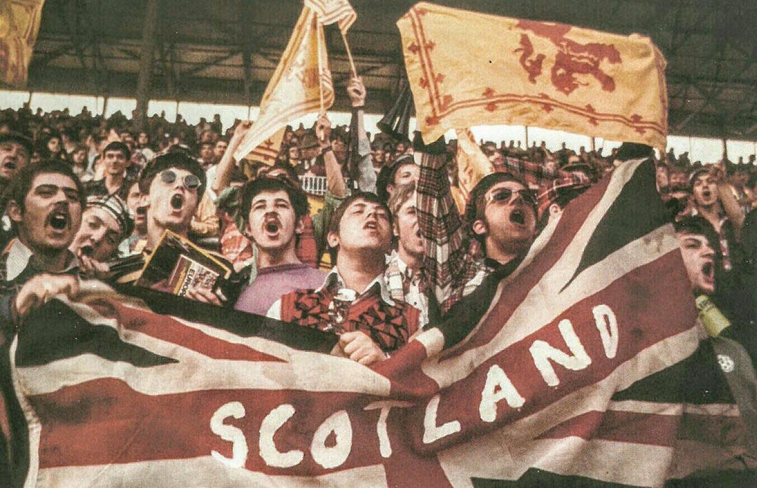 How come in the 50s to 90s Scotland National team games used to have more Lion rampants flags and sometimes union jacks in the crowds compared to now?