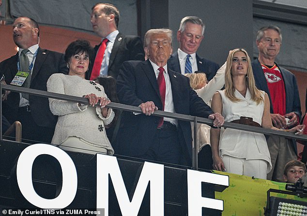 Trump, 79, became the first sitting president to attend a Super Bowl, meaning special measures were taken to ensure his safety at the event held in New Orleans ' Caesars Superdome stadium
