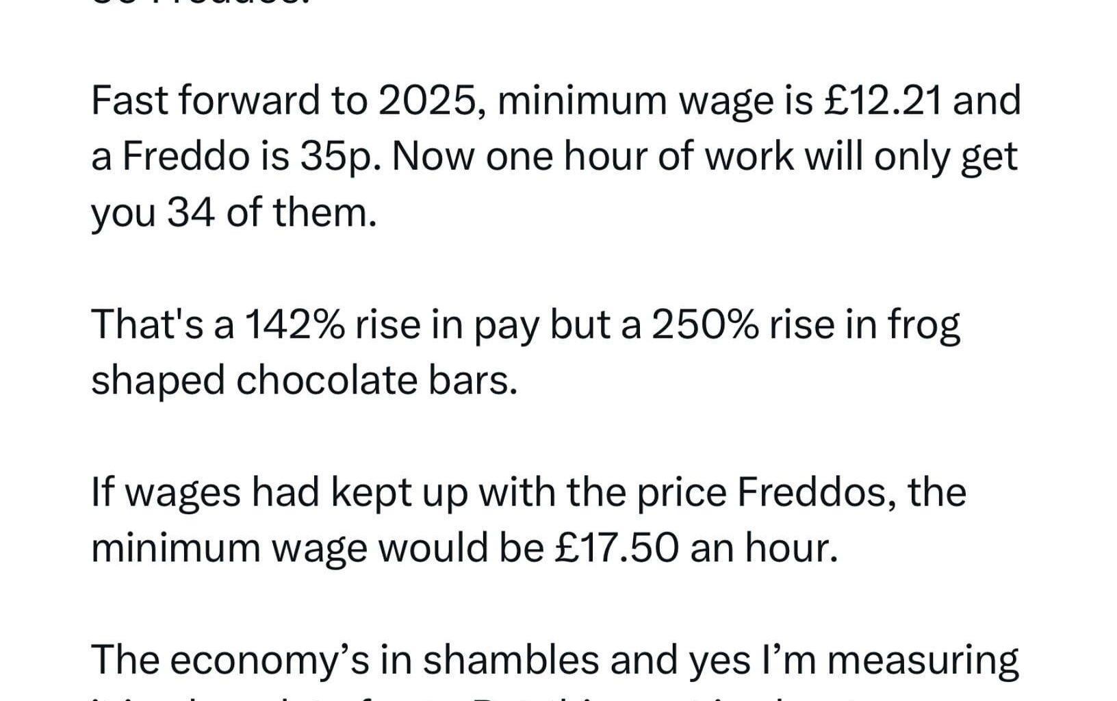 Only correct way to measure inflation.