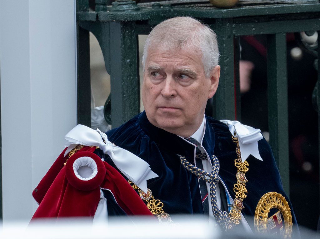 Prince Andrew, Duke of York at Westminster Abbey during the Coronation of King Charles III and Queen Camilla