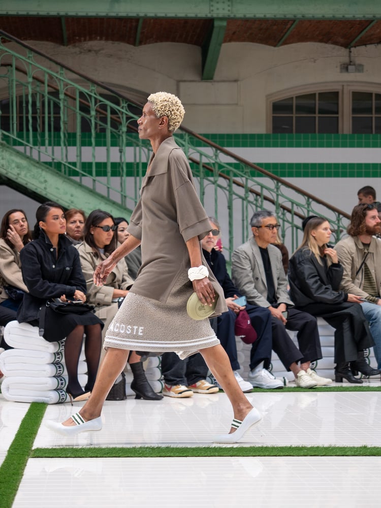 Pelagia Kolotouros presented her fourth collection for Lacoste on Sunday.