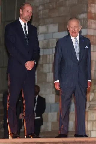 Chris Jackson/Getty  Prince William and King Charles on Oct. 9, 2025