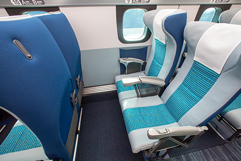 Non-reclining seats have been installed on the M10, unlike previous prototype models which had reclining seats (pictured).