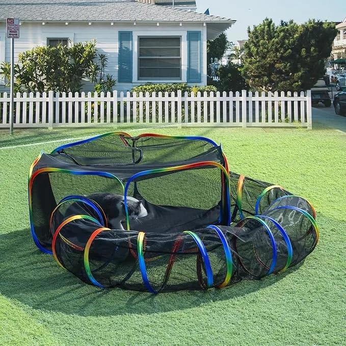 LUCKITTY Outdoor Rainbow Cat Enclosures