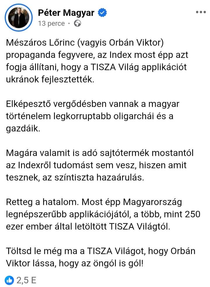 Propaganda előrejelzés MP-től
