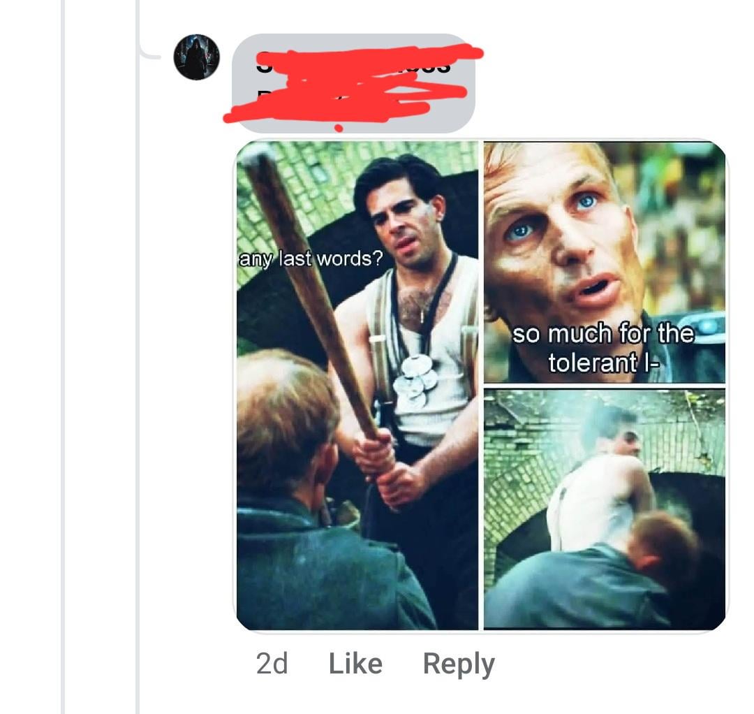 Using a meme that portays himself as a Nazi to poke fun at the left...