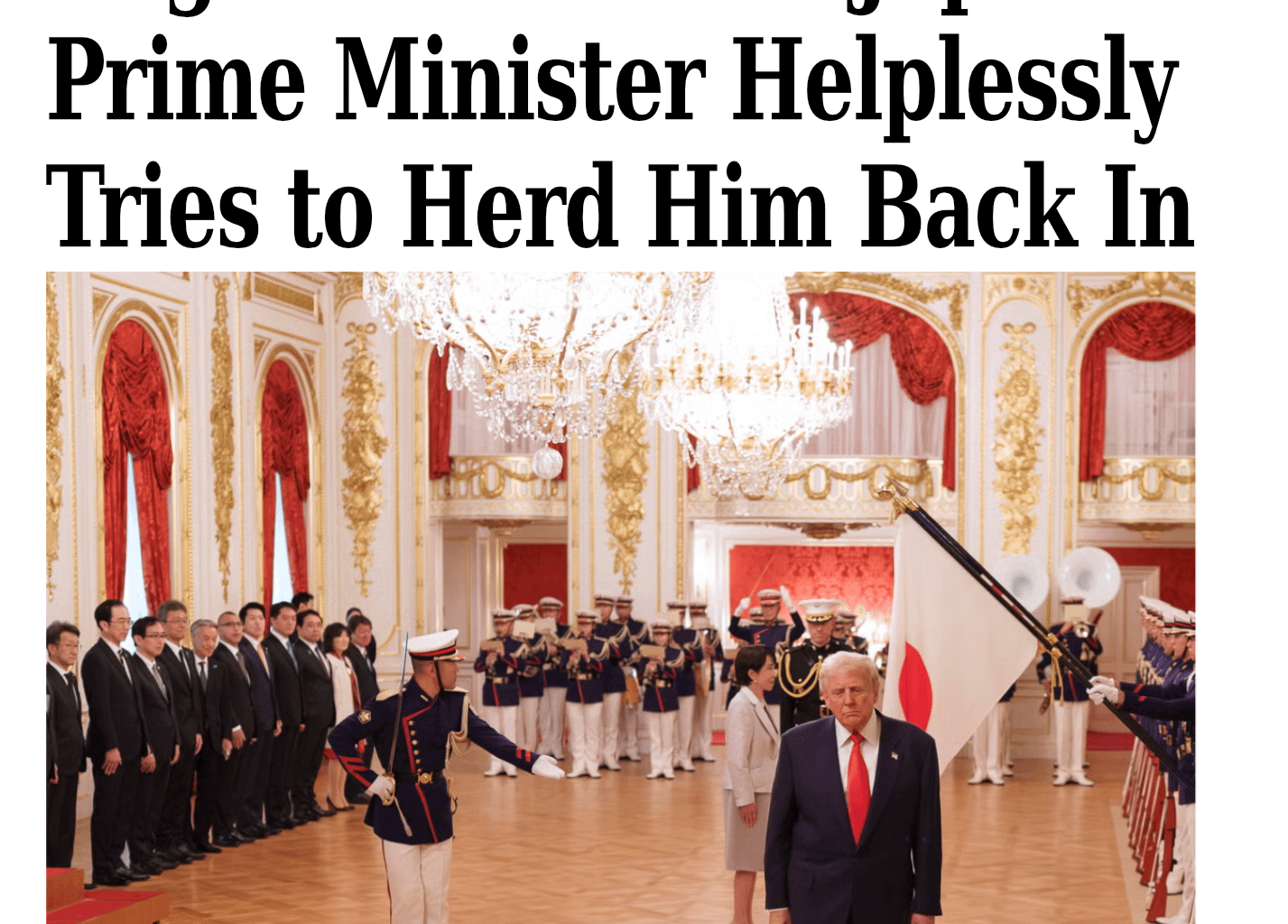 Trump Wanders Off Like Rogue Roomba