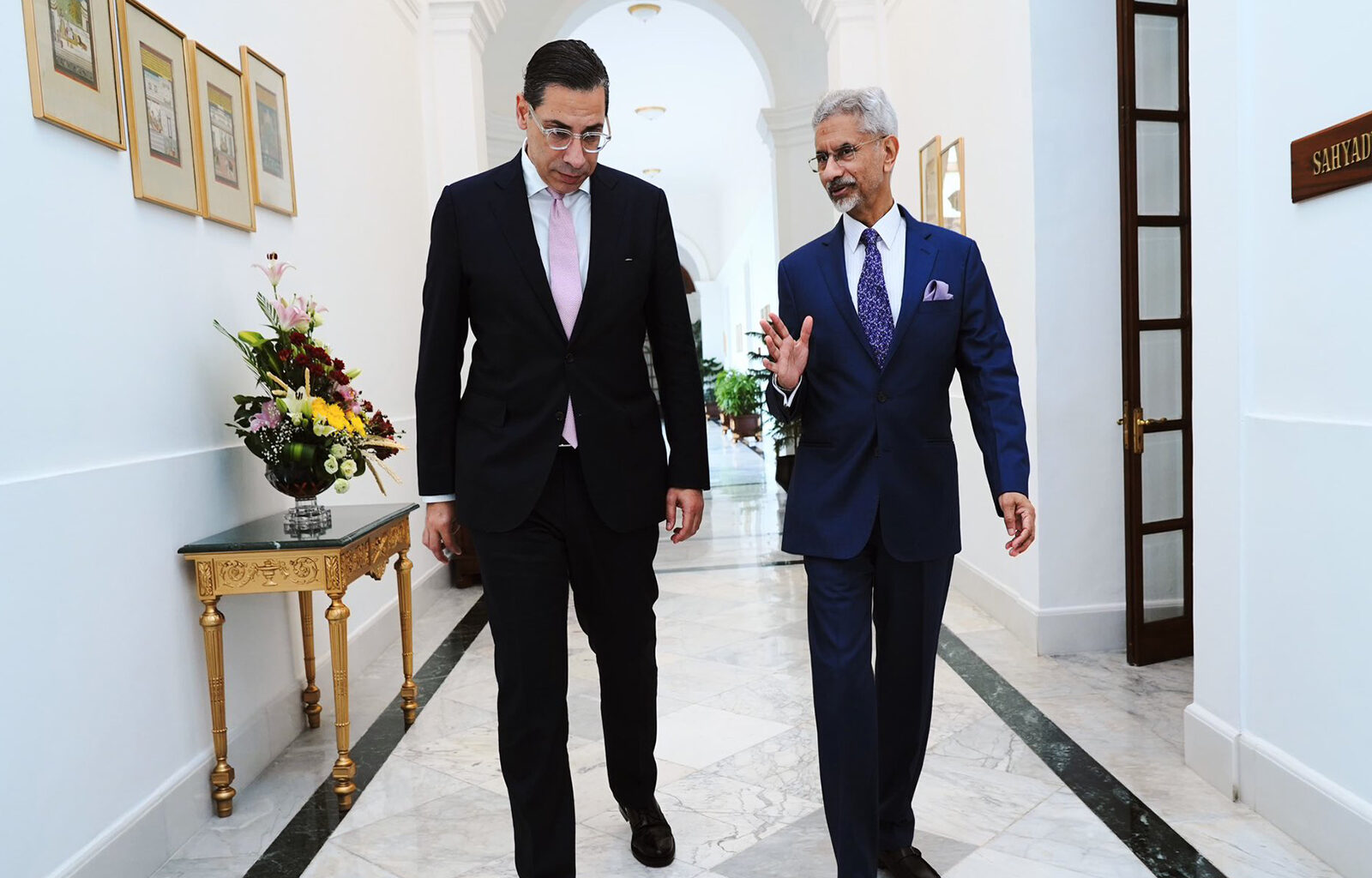 EAM Jaishankar with his Cyprus counterpart Constantinos Kombos in New Delhi (Photo:X/@DrSJaishankar)