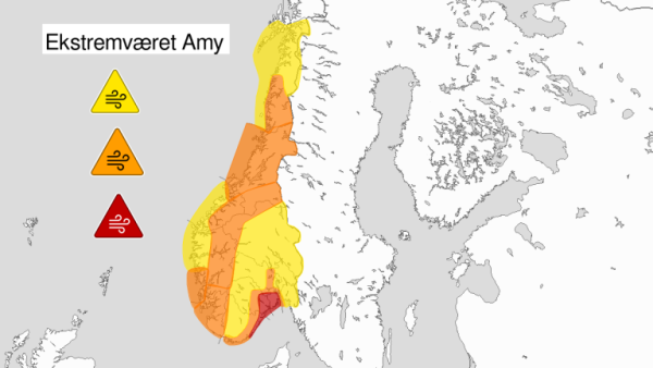 Storm 'Amy' batters half of Norway