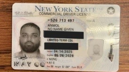 Anmol, who unlawfully entered the US in 2023, held a New York CDL. DHS raises concerns over illegal aliens acquiring commercial licenses.(X@DHSgov)