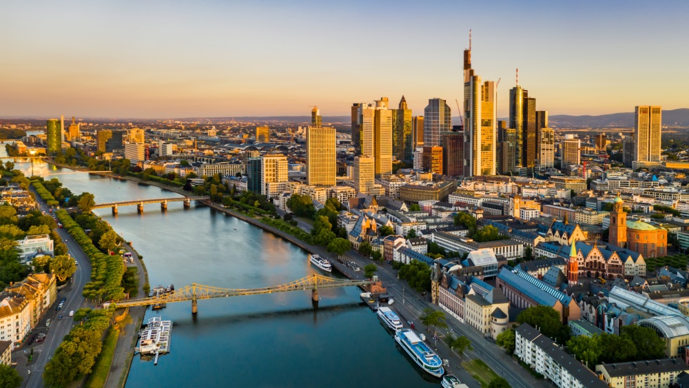 A business district.