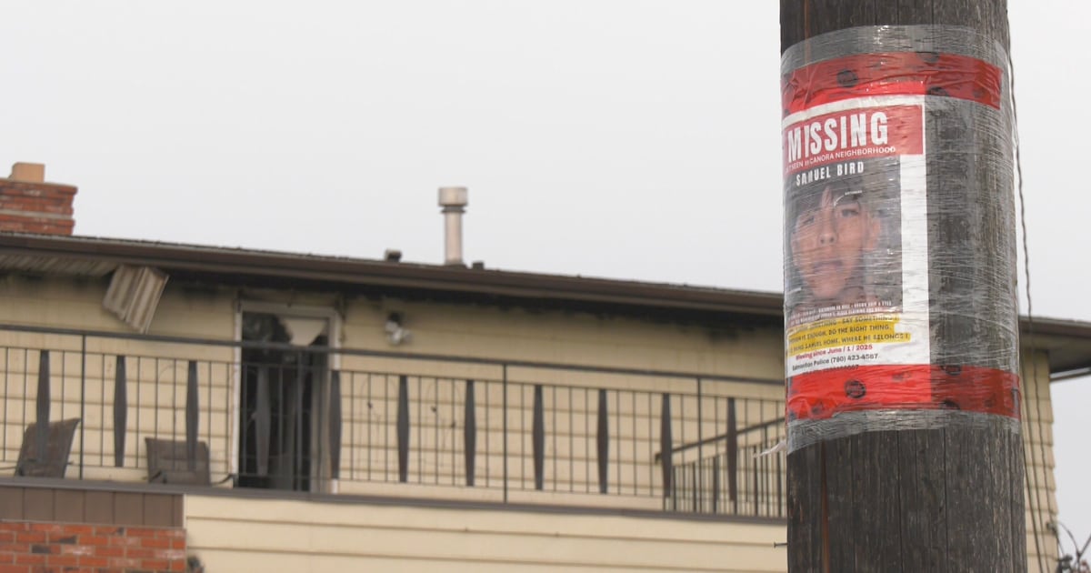 Samuel Bird believed to be dead, police searching for remains outside Edmonton - CTV News