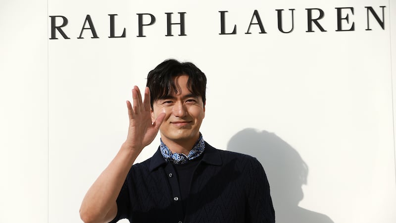 Actor Lee Jin-Uk is seen at the RALPH LAUREN 'Purple Label and Double RL' Store opening at Shinsegae Department Store on April 24, 2025 in Busan, South Korea.