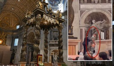 Man urinates on altar at Vatican City's St. Peter's Basilica during Holy Mass