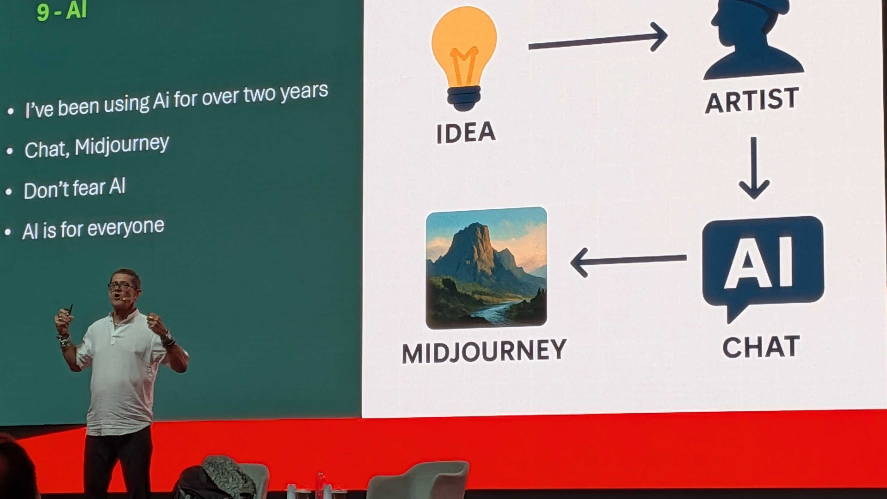 Glen Schofield delivers a talk at Gamescom Asia