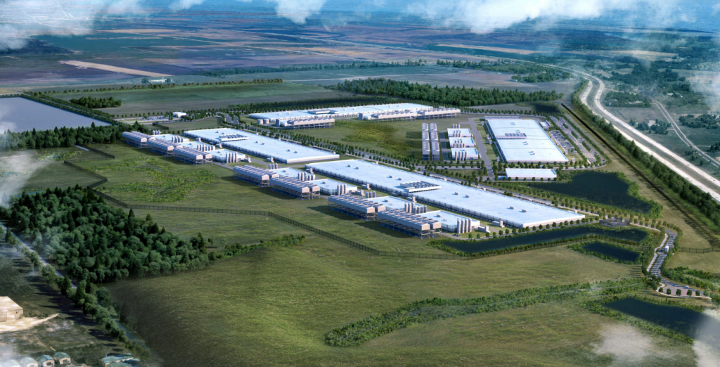Rendering of proposed Port Washington data center complex. Rendering courtesy of the city of Port Washington