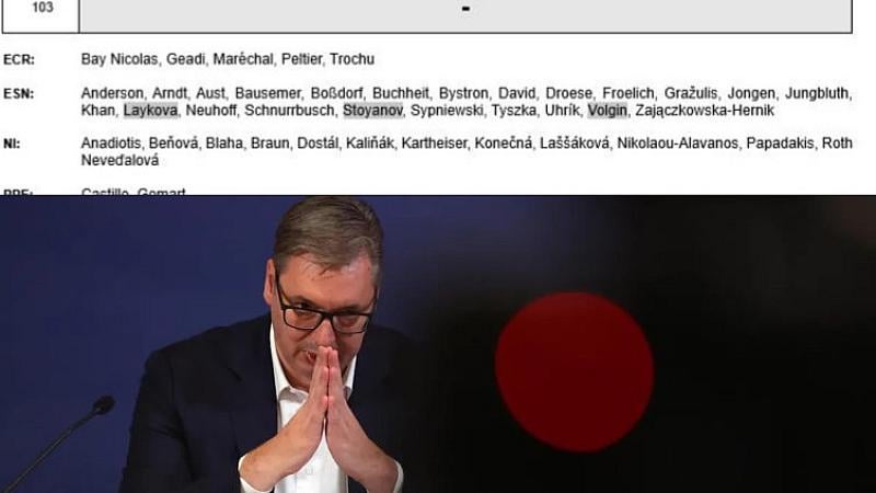 „Възраждане“ защити Вучич в Европарламента, гласува срещу резолюция за правата на българите в Сърбия