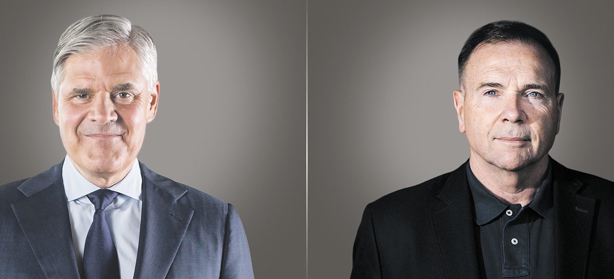 Former Bundesbank board member Andreas Dombret (left) and former US General Ben Hodges.