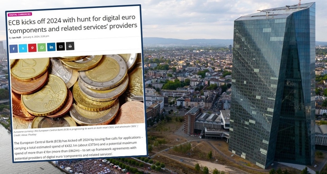 ECB picks digital euro service providers with potential maximum spend above €1 billion
