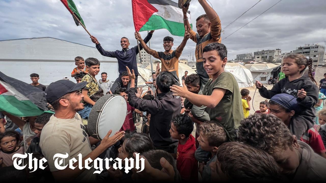 ‘I’m just dreaming about the hugs and kisses’: Gazans celebrate peace deal