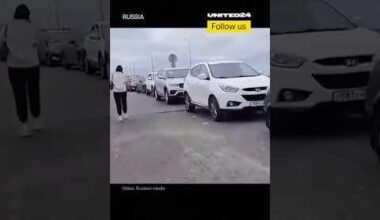 Two-kilometer lines at gas stations on the Moscow–Kazan highway after Ukrainian drone strikes on Russian refineries. Fuel situation worsening daily.