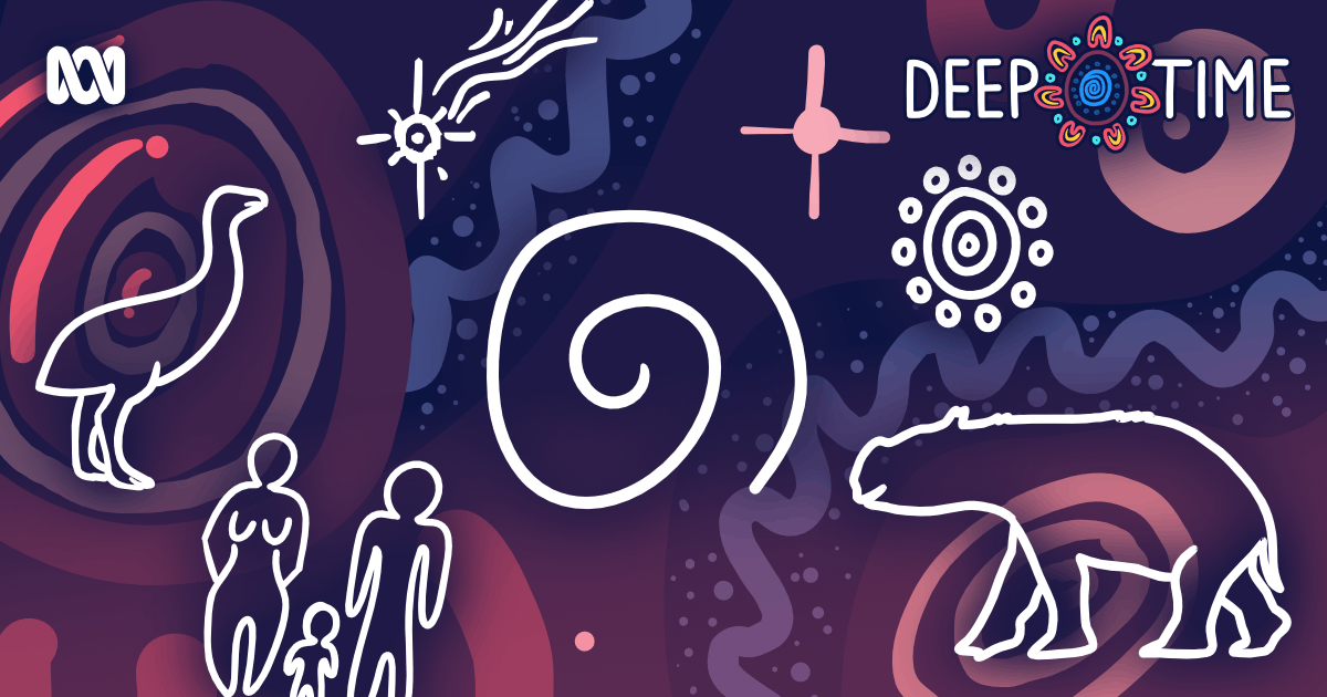 Each dot marks 250 years — together they add up to Australia's ancient story